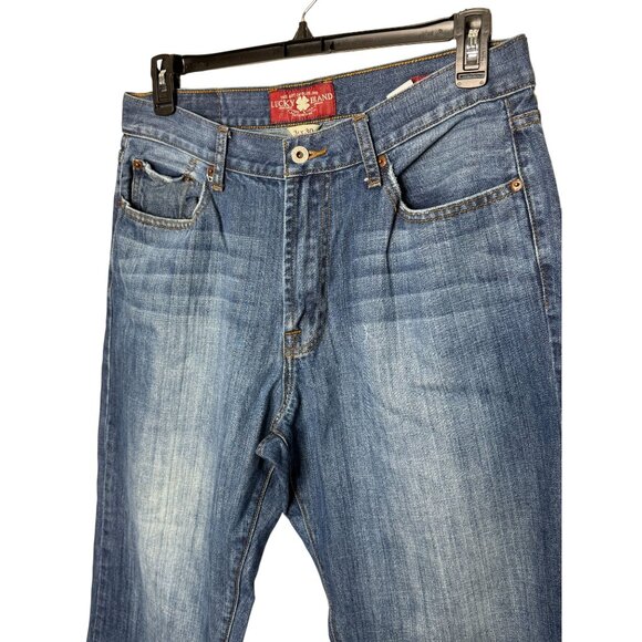 Vintage Lucky Brand Men's Relaxed Straight Blue Jeans Size 34x30 - Picture 3 of 11